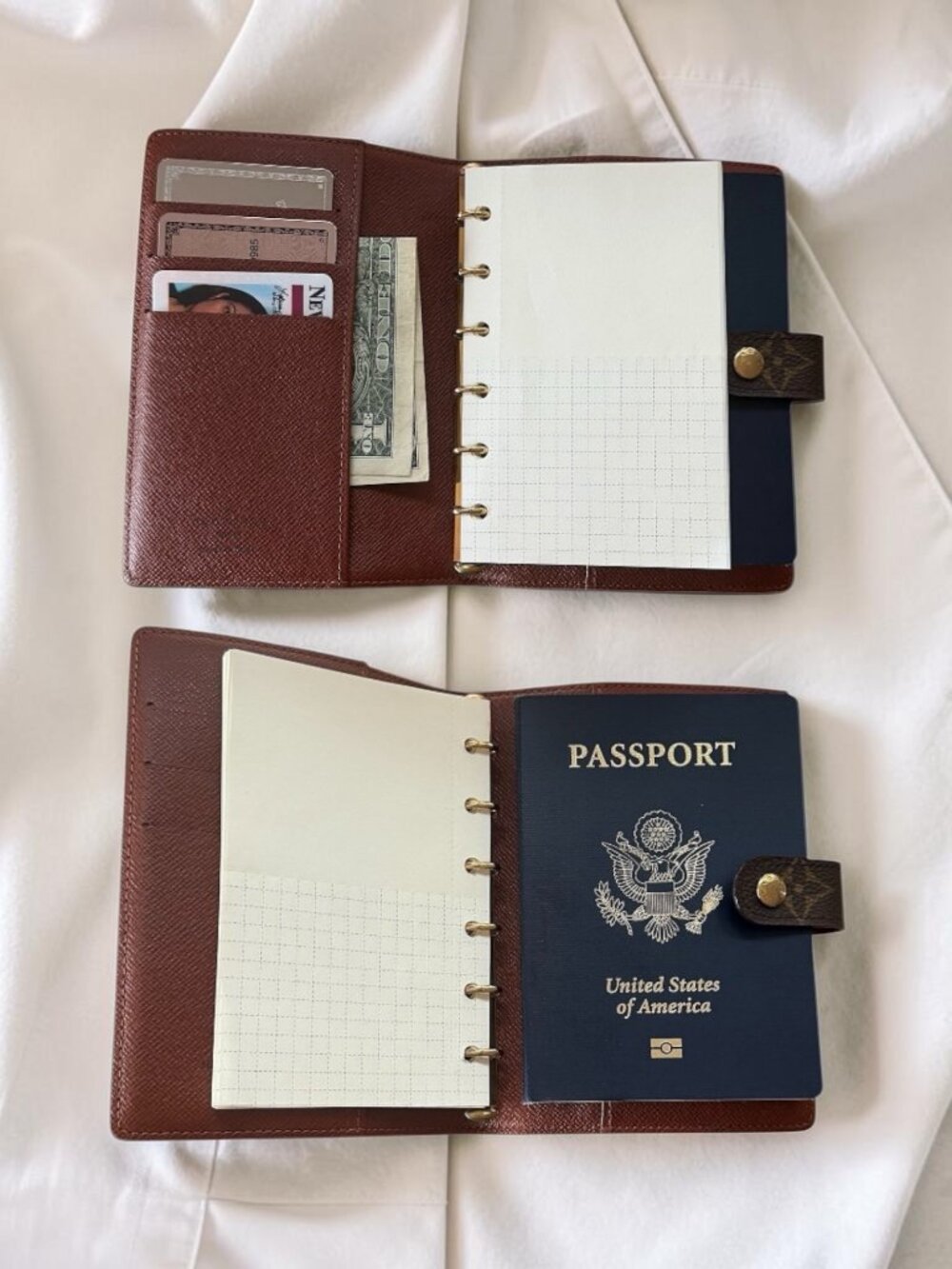 MINT Louis Vuitton Small Ring Agenda Travel Planner Passport Credit Card Holder